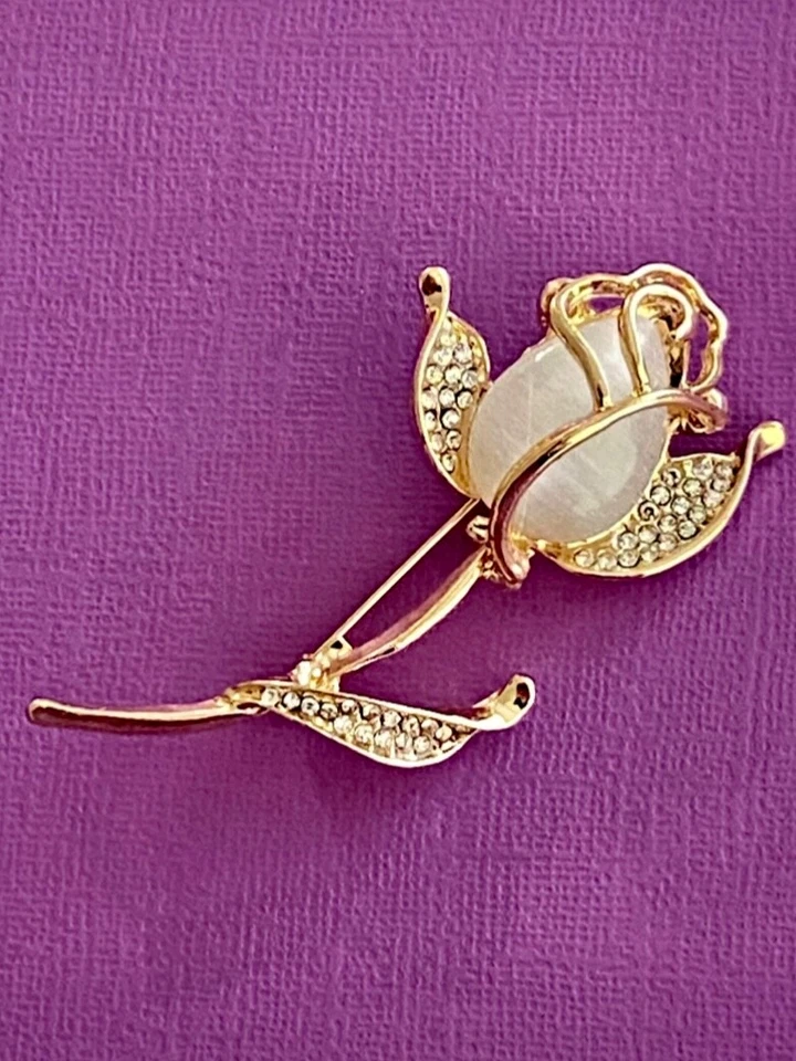Broche caja de pedrería oro rosa ópalo incluida Foto 3 de 4