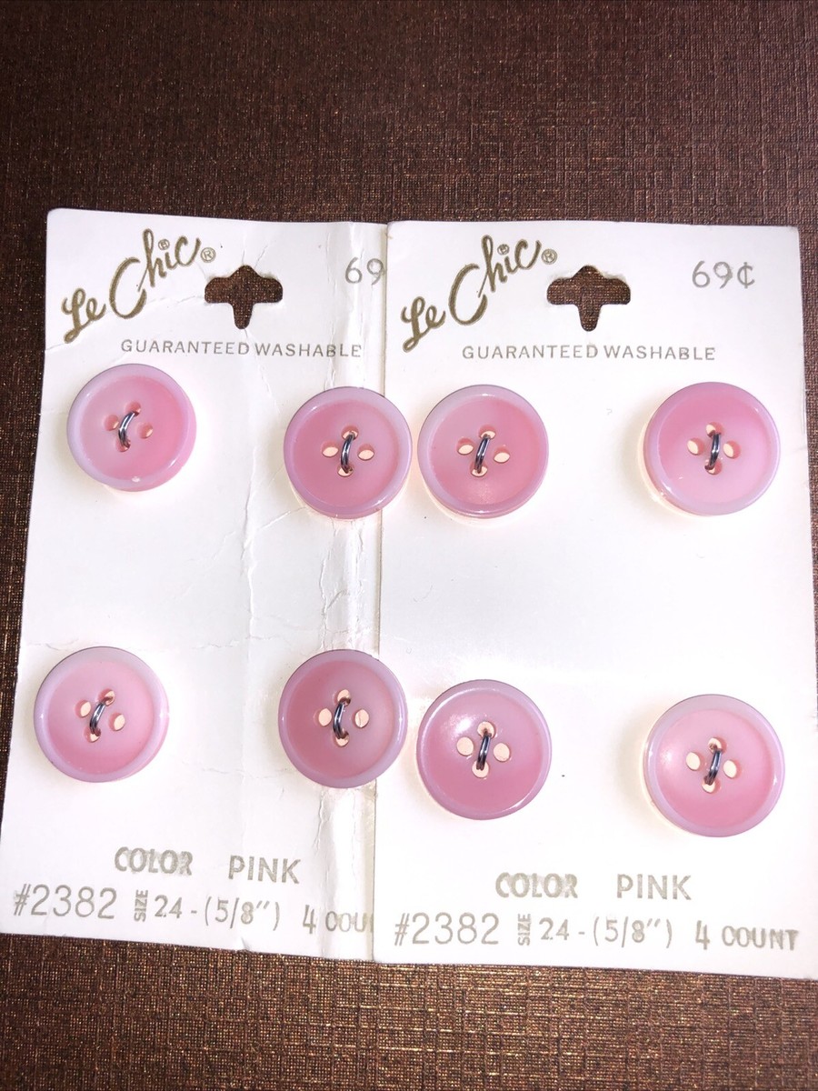 Buttons Le Chic Pink USA 5/8
