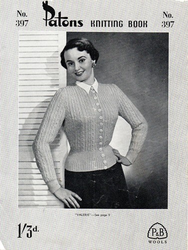 1950s Patons Knitting Book No 397 Women's Cardigans Knitting Patterns - Picture 2 of 3