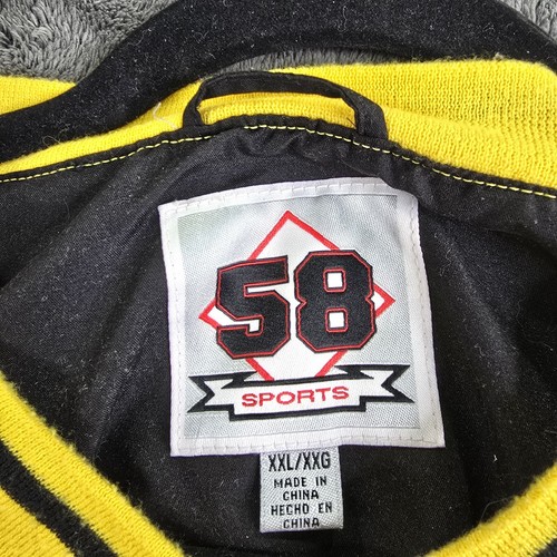 VINTAGE Iowa Hawkeyes NCAA Basketball Jumper Mens 2XL Yellow Long Sleeve Logo - Picture 8 of 8