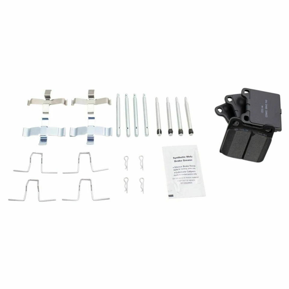 Nuevo kit de rotor de freno trasero y pastillas de cerámica TRQ para Mercedes Benz 1966-1991 Foto 4 de 4