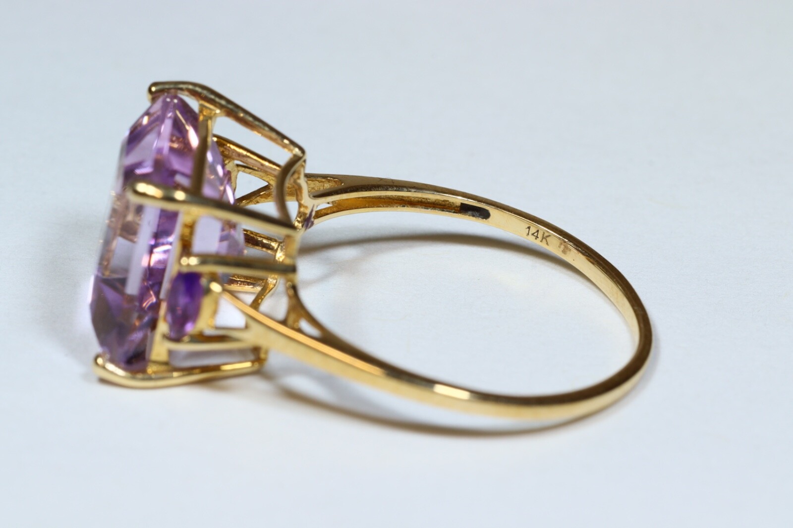 14k Amethyst Gold Ring - image 6