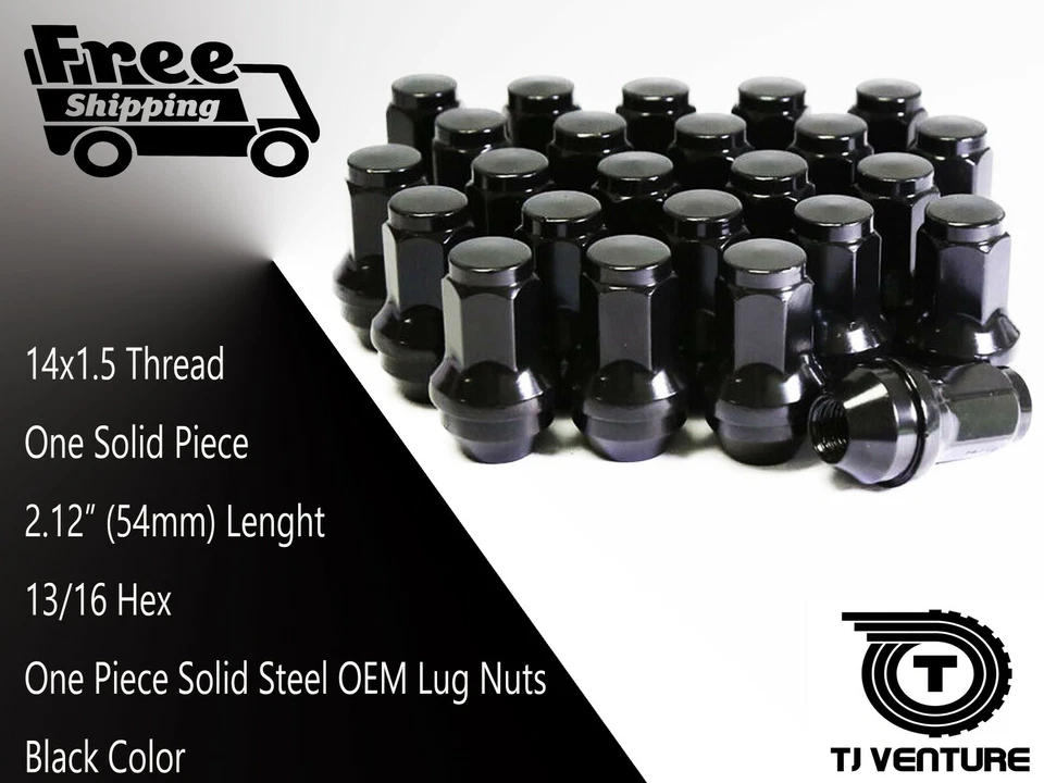 20 14X1.5 NEGRO OEM/FÁBRICA TUERCA FORD EDGE TRANSIT 150/250/350 HD DOBLE Foto 2 de 4