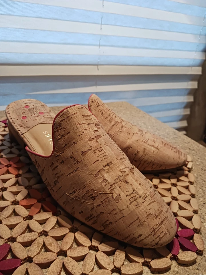 Jack Rogers Talla 9 Corcho Puntera Cerrada Slide Acento Naranja Foto 2 de 4