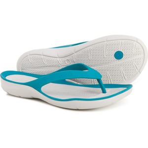 crocs cushioned flip flops