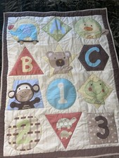 Circo Quilted Baby Crib Blanket Safari Animals 123 2004 Zoo