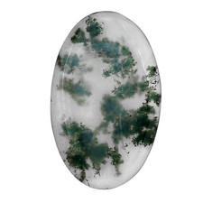 Natural Green Moss Agate 32.35x20x4 mm Oval Shape Polished Gemstone LS02041-31