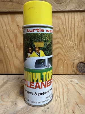 Vintage 1979 Turtle Wax Vinyl Top Cleaner  14oz Can Full