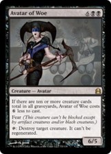 1 x Avatar of Woe - Commander 2011 - Moderate Play - MTG