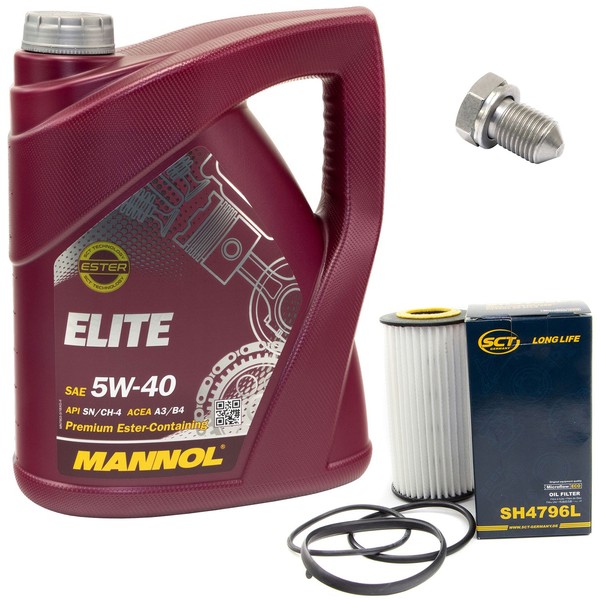 MotoröL Set 5W40 5 Liter + ÖLfilter + ÖLablassschraube FüR Audi A1 A3 A4 Avant-image