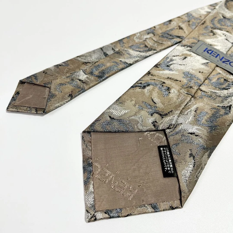 Corbata corbata KENZO Paris KNZ usada de lujo para hombre unisex TODA SEDA PRECIOSA #120 Foto 4 de 4