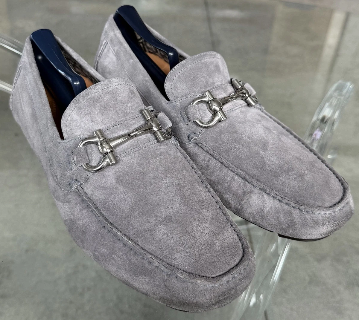 Salvatore Ferragamo Loafer Gray Casual Shoes for Men for 