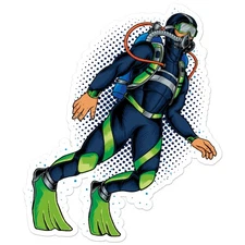 Scuba Diver - Vinyl Decal Sticker - Car Window Laptop - ebn7860