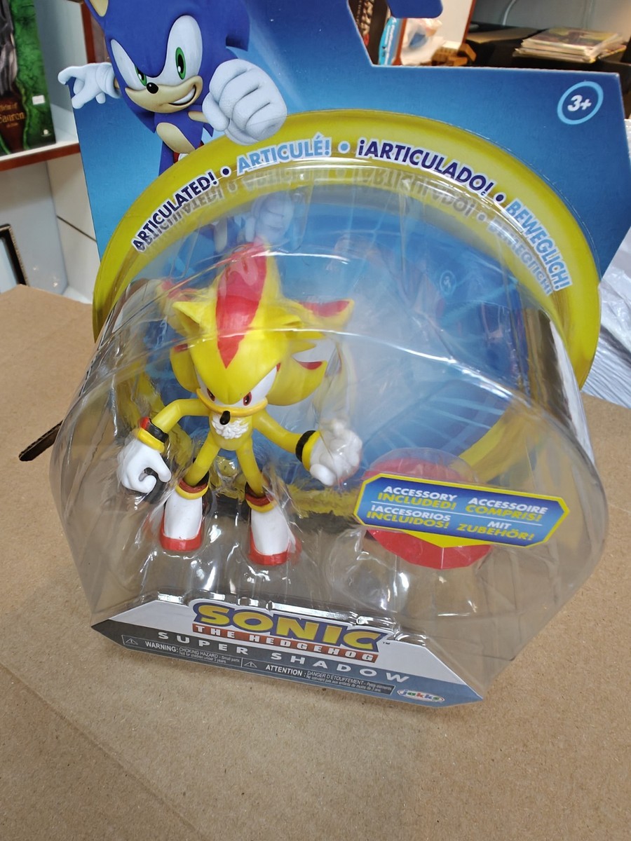 Sonic The Hedgehog Super Shadow with Chaos Emerald 4” Figure Jakks