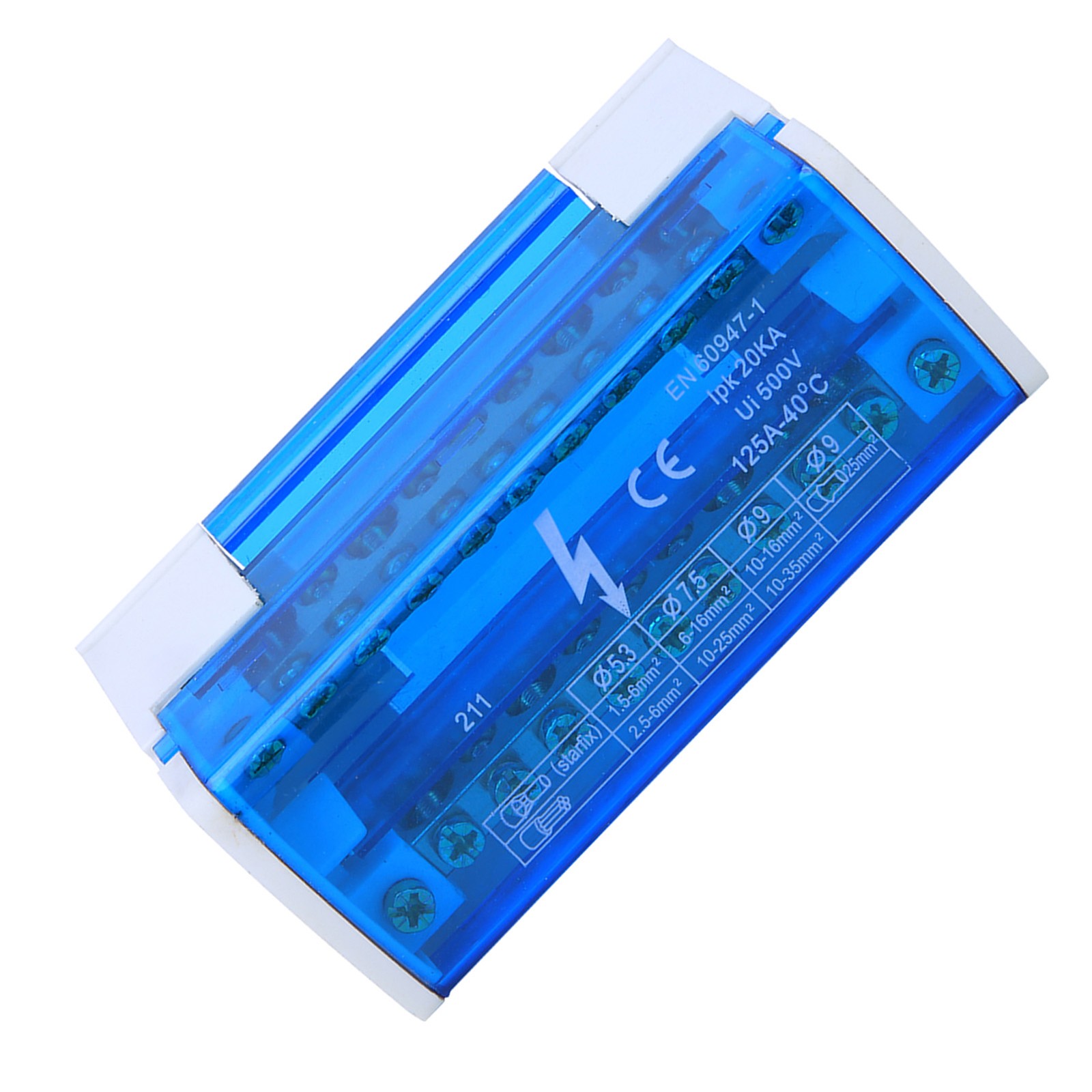 Terminal Distribution Box Din Rail 2-Level Single Phase With Transparent Dust Co