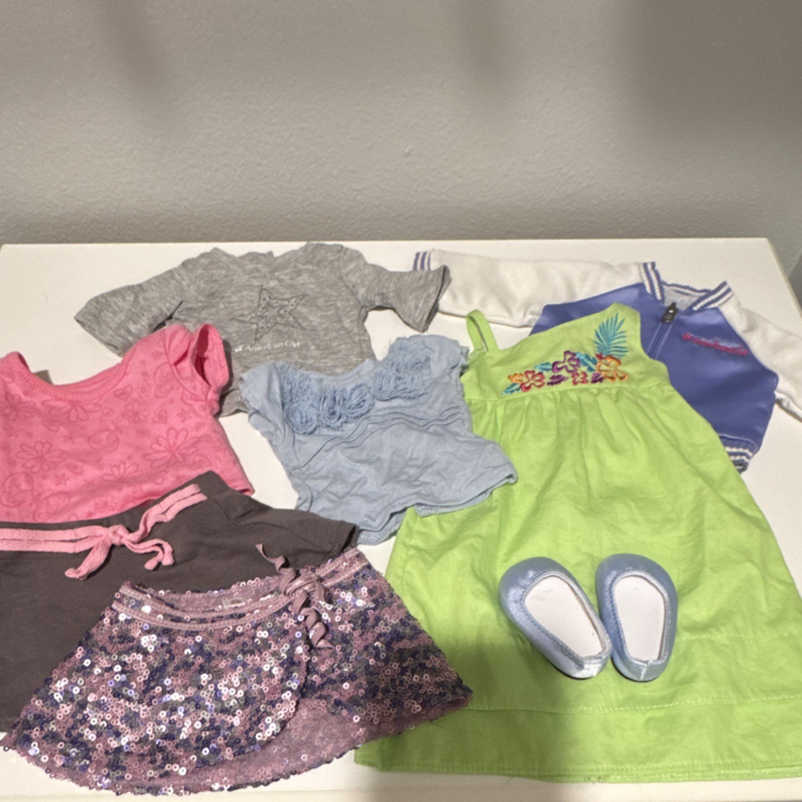 American Girl Doll Dress, Jacket, Tops, Skirts & Shoes Lot for 18