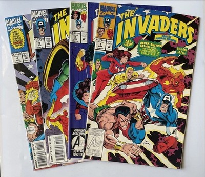 Invaders #1 #2 #3 #4   KEY 1st Battle Axis! 1st Marvel Appearance Volton!