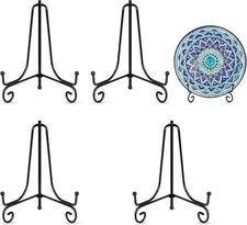 vivinin 4 Pack Plate Stands For Display, Holder 6 Inch, Picture black 