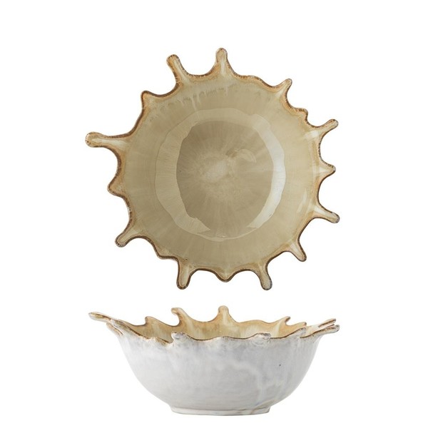 Bloomingville Alcott Schale, Natur, Steingut, L24Xh8Xw21 Cm, DäNisches Design-image