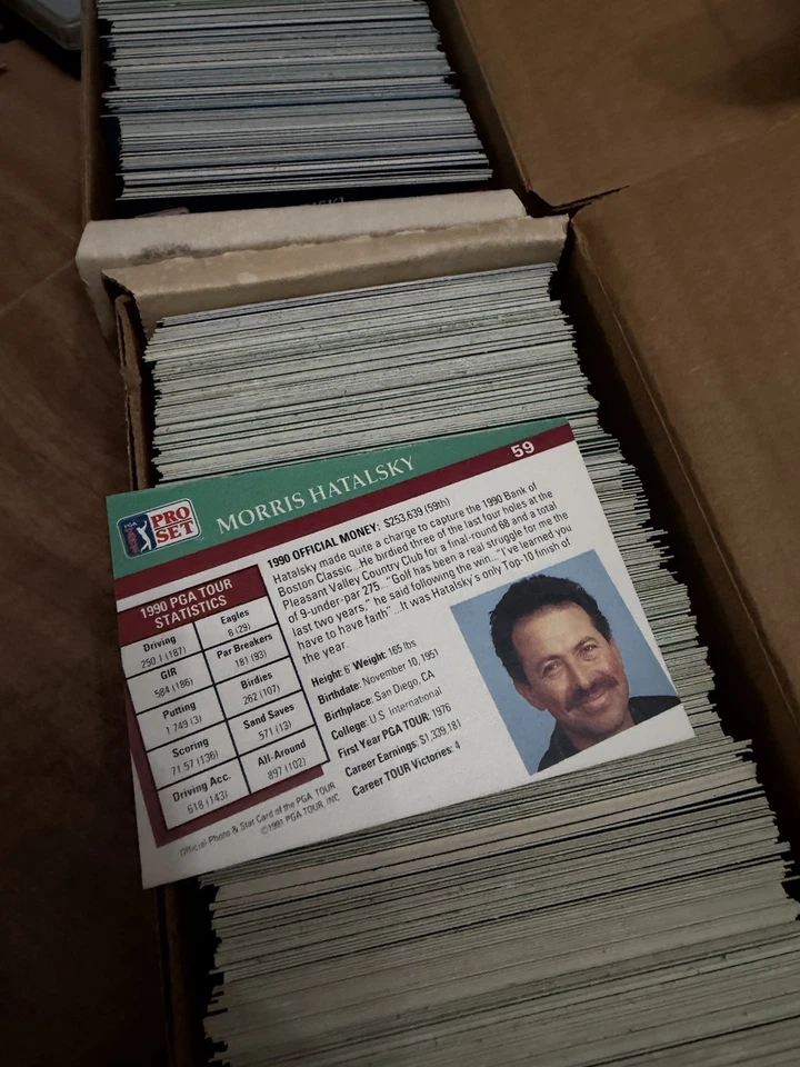 Juego profesional de tarjetas de golf PGA 1991 - lote grande - jugadores mixtos - a granel sin buscar Foto 3 de 4