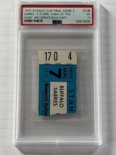 1975 STANLEY CUP FINALS Game 3 The Fog Game Ticket Sabres /  Flyers VERY  RARE