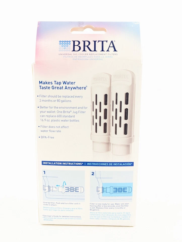 Brita Universal Jug Cooler Water Replacement Filters JUGRPLB4 4-Pack -New Sealed - Image 3 of 4