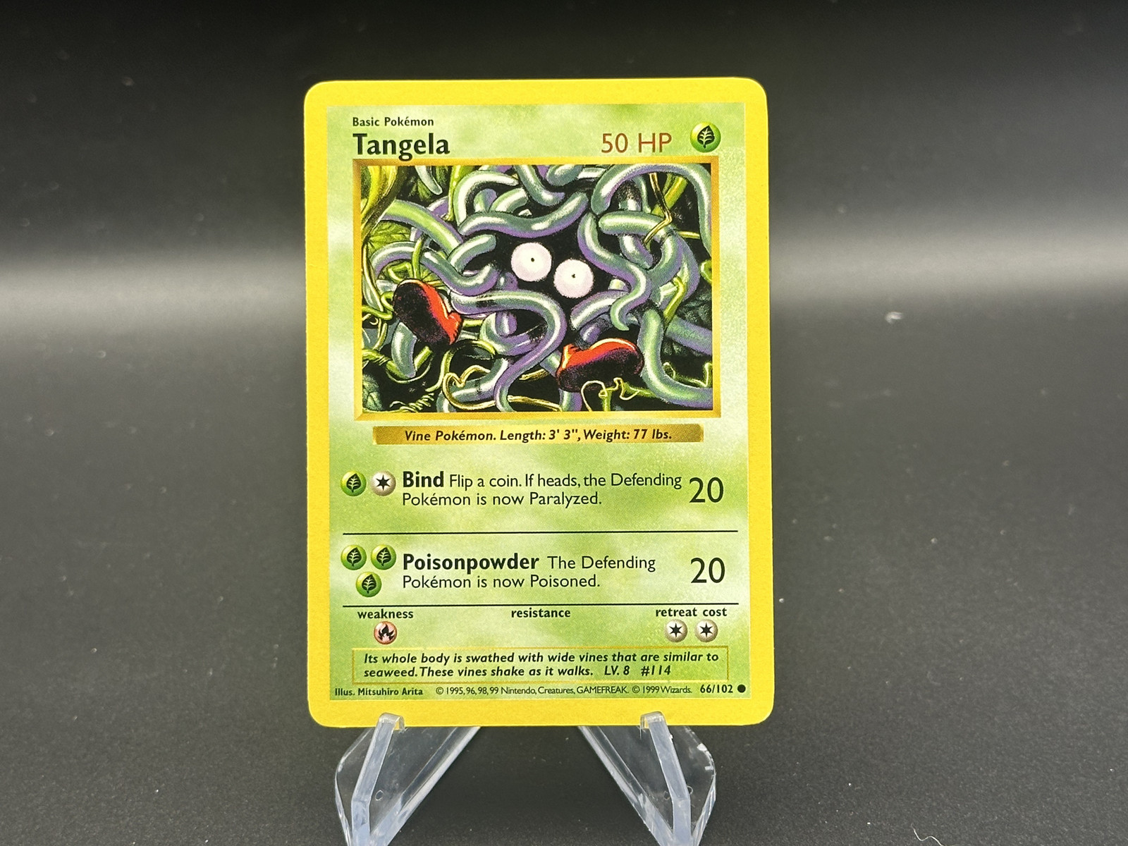 Tangela - Shadowless - 66/102 Base Set - Pokémon TCG - 1999
