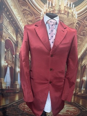 Paul Smith roter maßgeschneiderter Blazer 36 Brustumfang neu ohne Etikett Hochzeit Abschlussball Rennen Statement Jacke