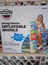 BigMouth Inflatable Pool Noodle - String Cheese 57.8 L X 11.8 W X 9.1 Over 4 Ft