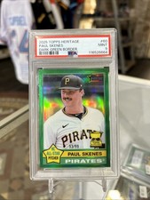 2025 Topps Heritage Paul Skenes A/S Rookie Cup Chrome Green Refractor /99 PSA 9!