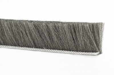 5m Bürstendichtung grau für C-Profil, B 4,8 mm H 15mm Dichtungsbürste Türbürste