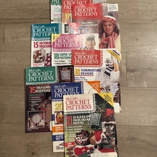 McCall’s Crochet Patterns - 9 Vintage Lot Magazines 1992-1993 Afghan Holiday