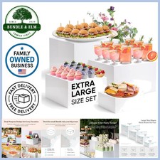 Acrylic Display Risers Large Size 13.8" Buffet Food Jewelry Dessert Show Stand
