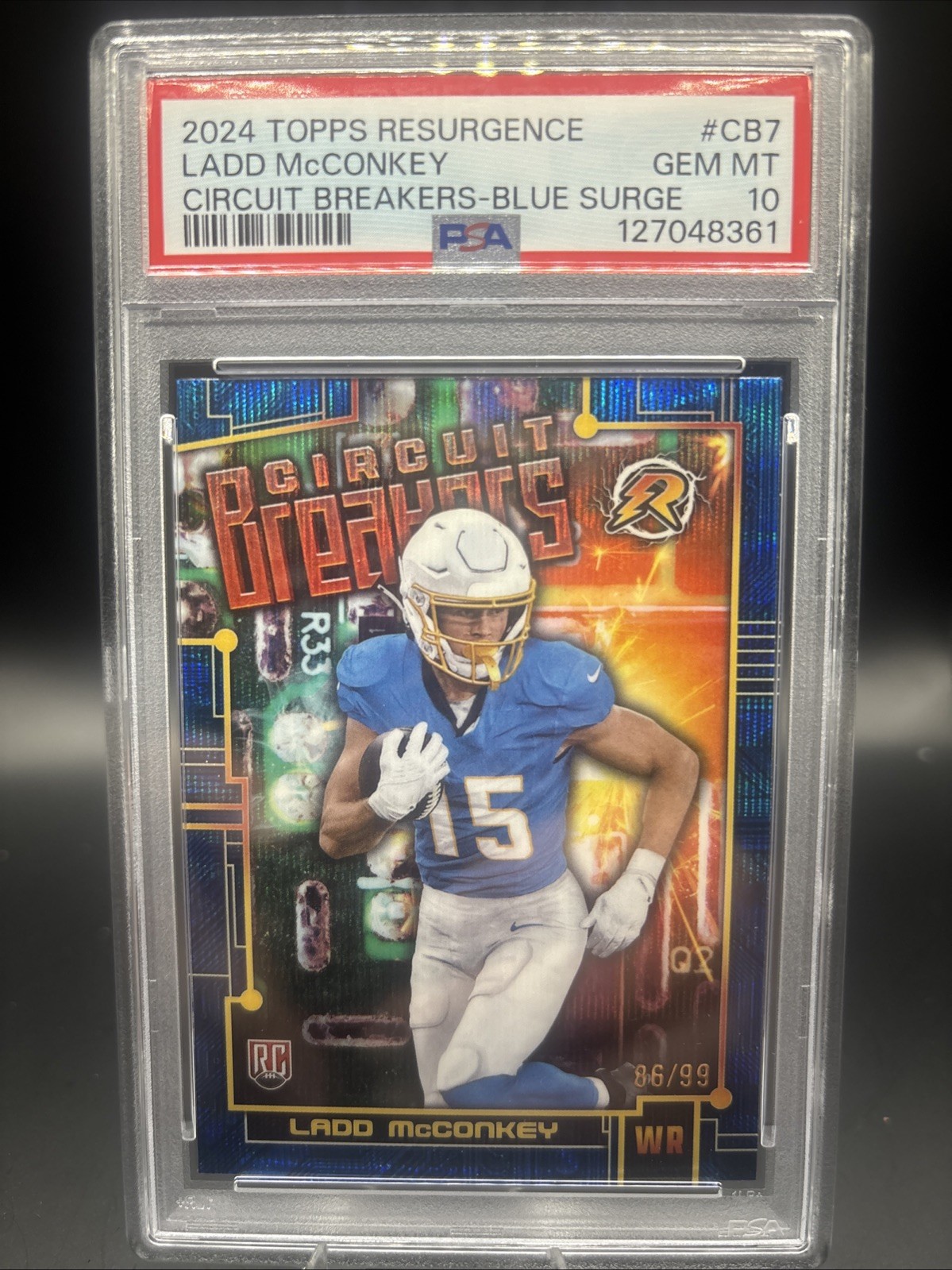 Ladd McConkey Topps Resurgence Circuit Breakers #CB7 Refractor