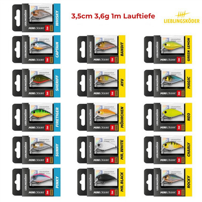 LK Mini Crank 035 F1 Wobbler Raubfischköder Weitwurf Hecht Barsch Zander