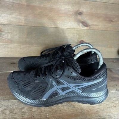 asics gel contend 7 womens size 8 shoes black athletic running sneakers
