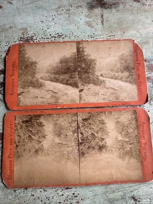 2 Shamokin Pennsylvania And Vicinity Stereoview Photo Card