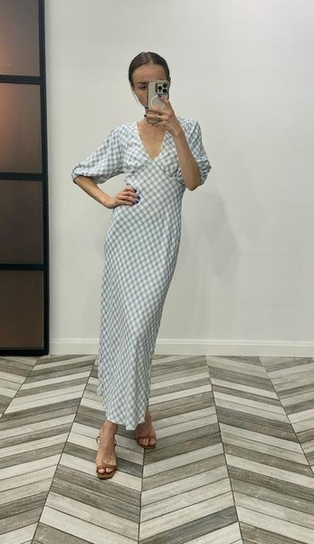 Women Rixo Dress Blue 36 / S / 44