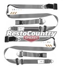 <!--F#f_0-->Holden LAP SASH Seat Belt PAIR Grey Adjustable HK HT HG HQ HJ HX HZ WB ADR<!--F/-->