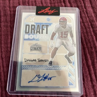 Dallas Turner Auto Rookie Card 1/1 2024 Leaf Draft Bound Minnesota Vikings!!!!!
