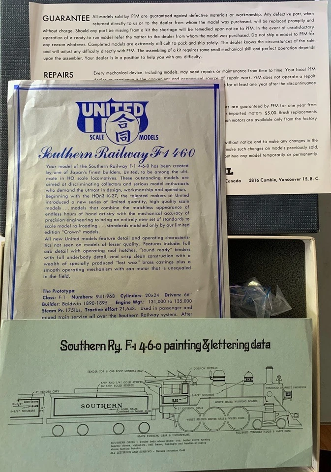 Southern Railway 4-6-0 F1 - Brass by PFM HO scale. - Runner + Slight Repair - Image 3 of 4