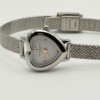Olivia Burton Heart Silver Watch Lucky Bee and Bird Design New