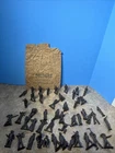 Vintage 1950s Marx Training Center Playset 45mm Soldiers Large Lot With Bag B