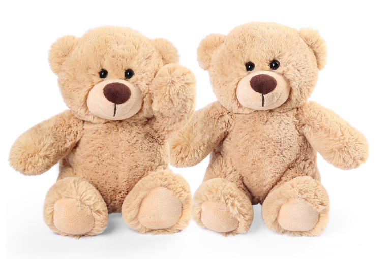 LotFancy Teddy Bear Stuffed Animals – 2 Piece Plush Set (10 Inch Each)