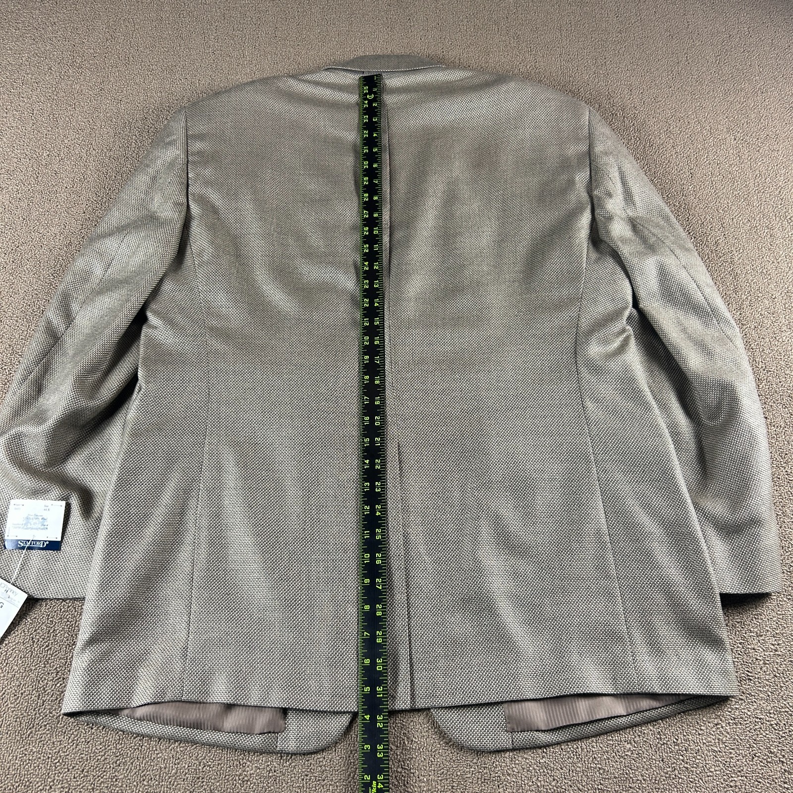 Stafford Men's Silk Wool Blend Sport Coat Blazer Brown Size 44R NWT MSRP $150