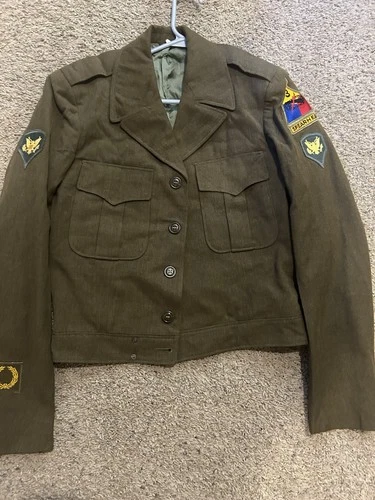 Vintage U.S. Army WW II Wool Eisenhower IKE Jacket Size 36xl Military WW2