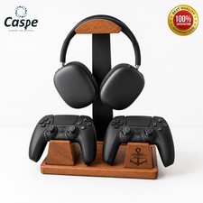 Walnut Wood Headset Holder Desktop Headphone Stand for Music Gaming Personalized