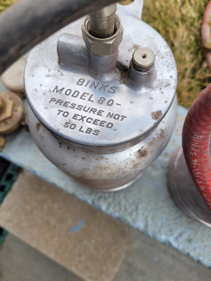 2 Binks Model 80 80-228 Paint Sprayer Pot Pressure Tanks w/ Pressure ...