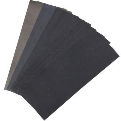 12 Stück Siliziumkarbid Schleifpapier Set - Nass- & Trocken 400-1500 für Expe...