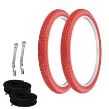 PRO TIRES 24 x 2.125 RED P-123A W/ HEAVYDUTY TUBES TIRE LEVERS